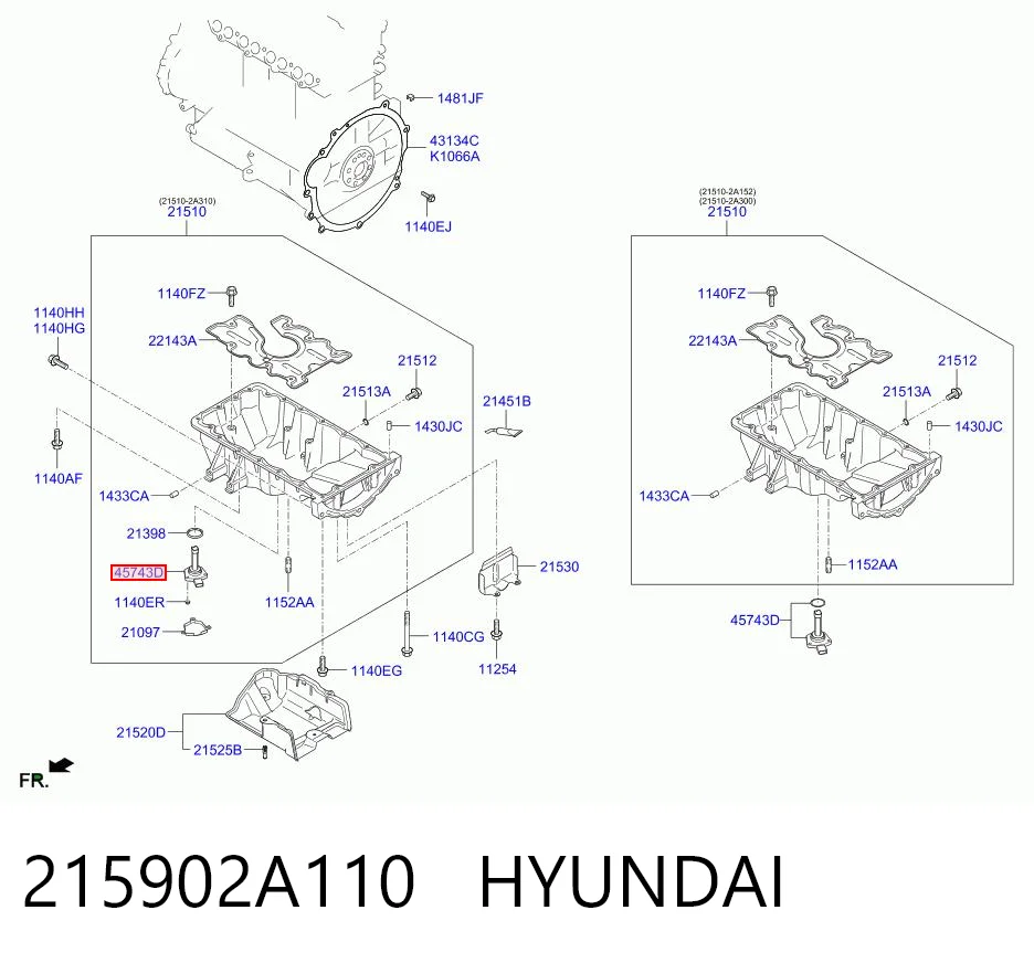 215902A110 Hyundai/Kia Sensor de nivel de aceite