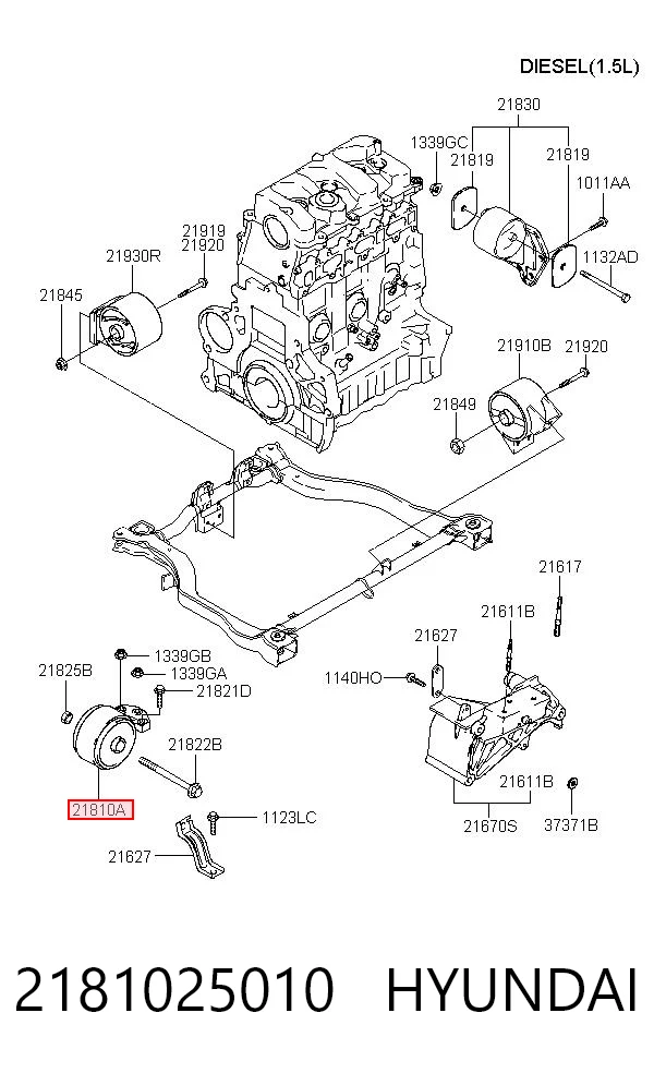 2181025010 Hyundai/Kia