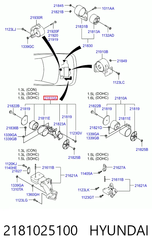 Soporte de motor derecho ARP 2181025120 precio, desde 45,89 EUR