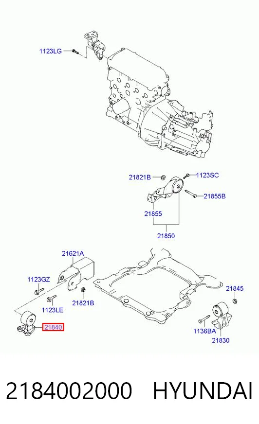 2184002000 Hyundai/Kia Soportes de motor delantero