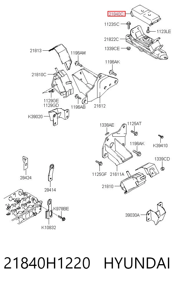 Comprar Soporte de transmisión (soporte de caja de cambios) Hyundai Terracan  HP a bajo precio