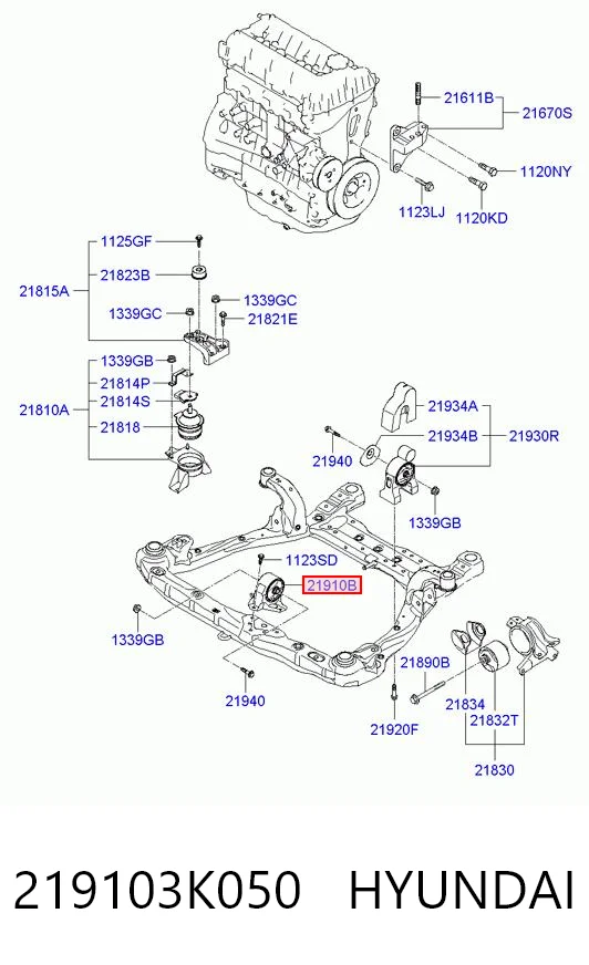 Soportes de motor delantero para Hyundai Sonata V NF
