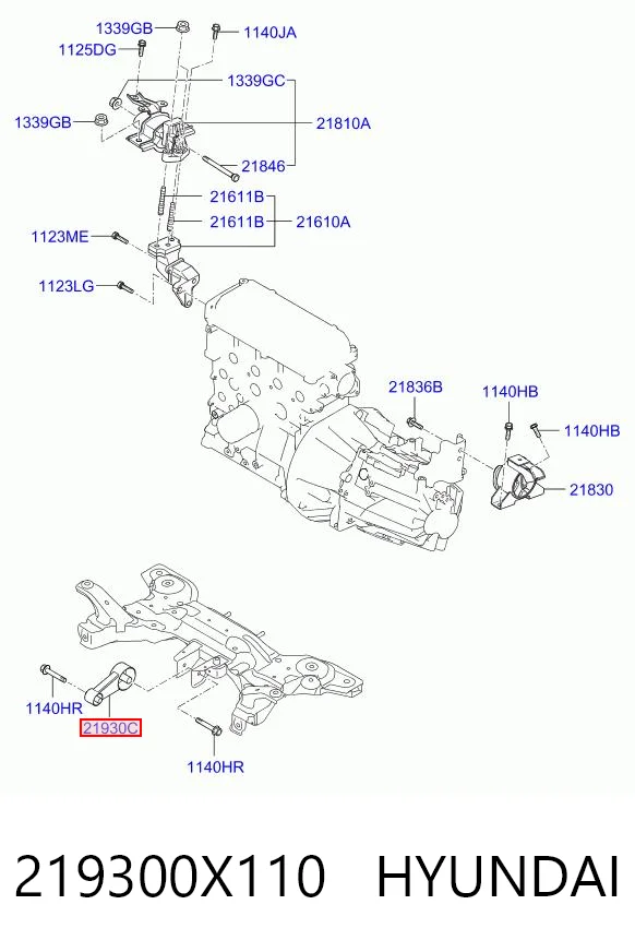 Taco de motor delantero I10  hatchback (2010-2013) original desde 33,20 €