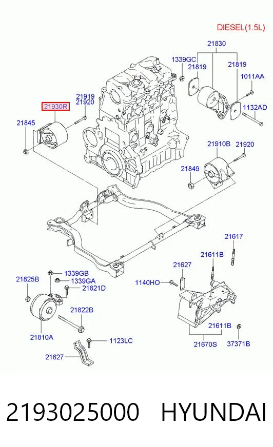 Soporte de motor trasero para Hyundai Accent LC
