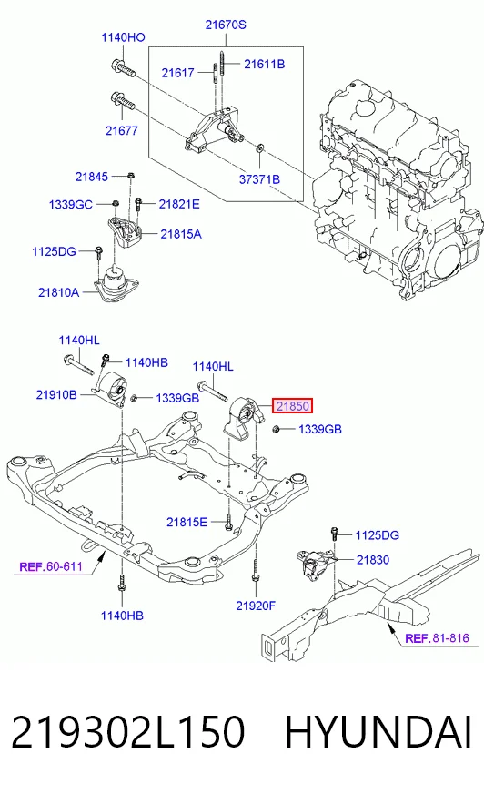 Taco de motor Hyundai I30 (2007-2011)