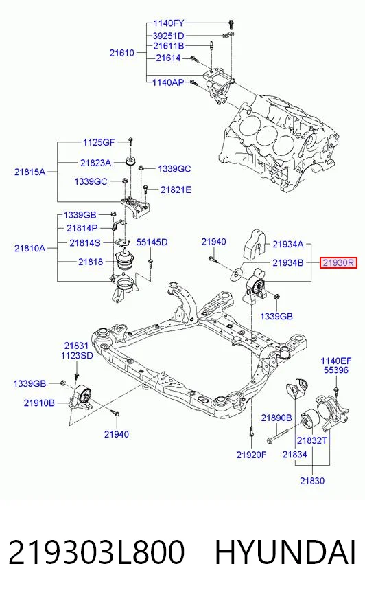 219303L800 Hyundai/Kia Taco de motor
