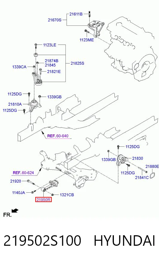 219502S100 Hyundai/Kia Soportes de motor delantero