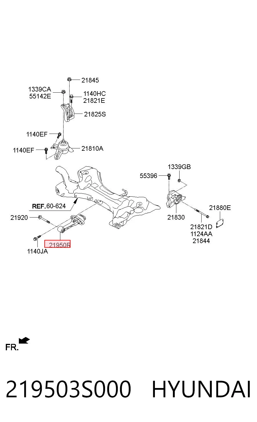 Soportes de motor delantero para Hyundai Sonata VI YF