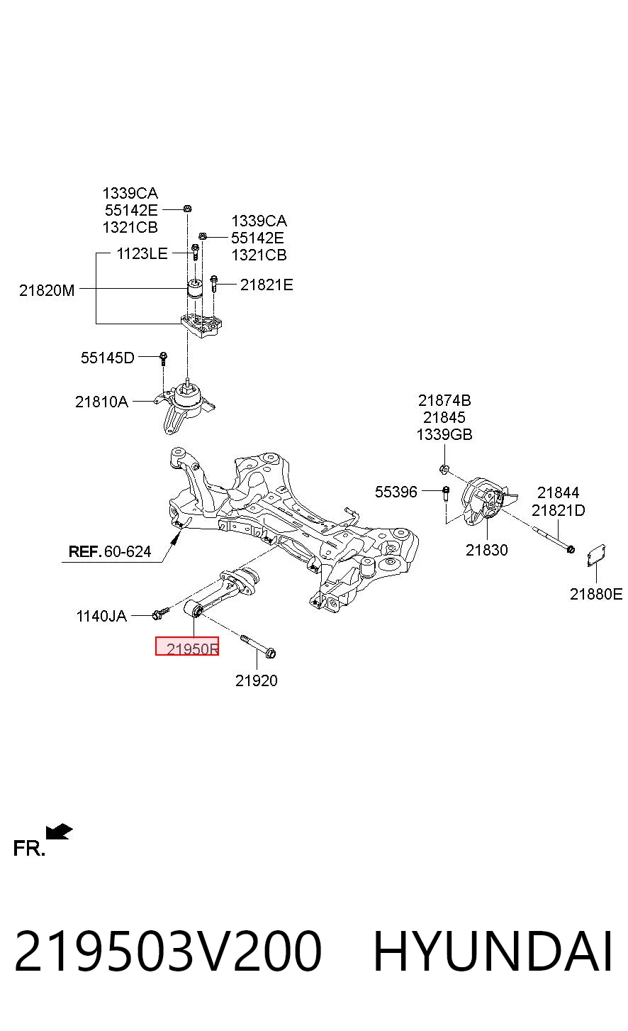 219503V200 Hyundai/Kia Soportes de motor delantero