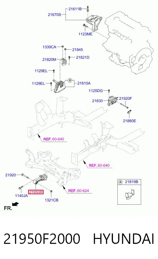 Soportes de motor delantero para Hyundai Elantra VII CN7