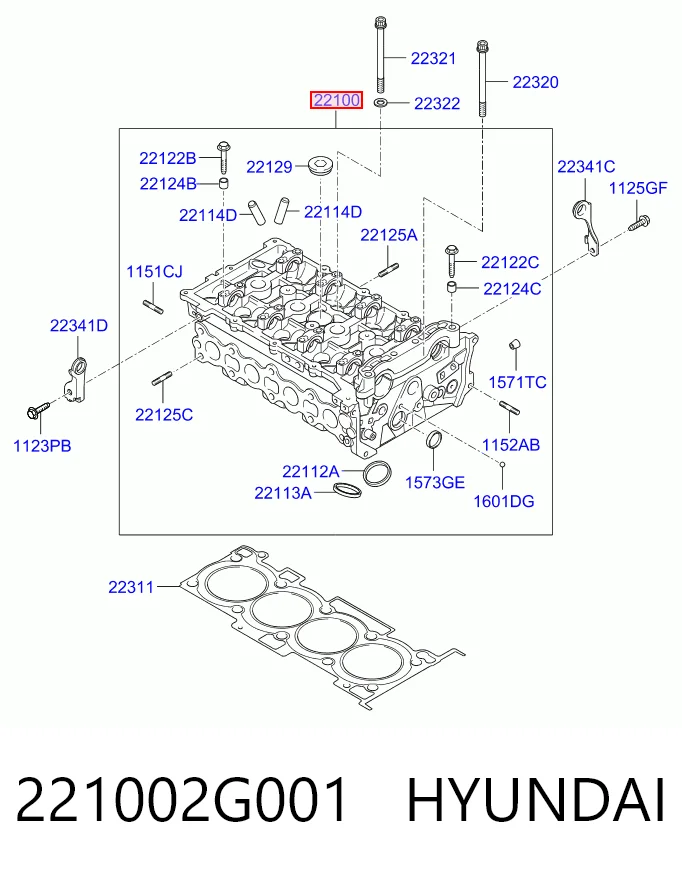 Cabeza del motor para Hyundai Sonata VI YF