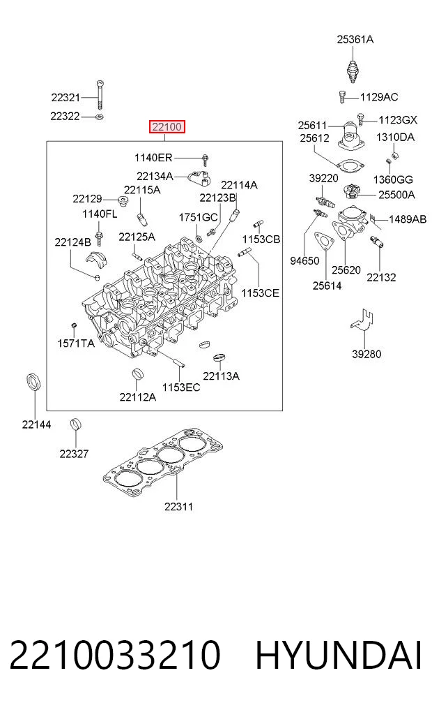 Culata para Hyundai Sonata Y-3