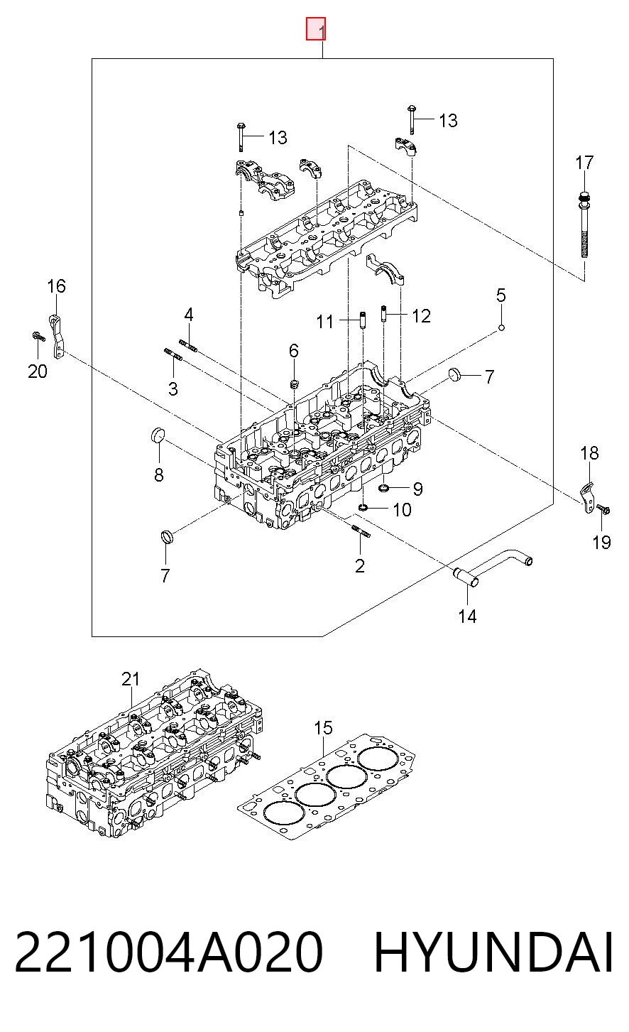 Culata 221004A020 HYUNDAI