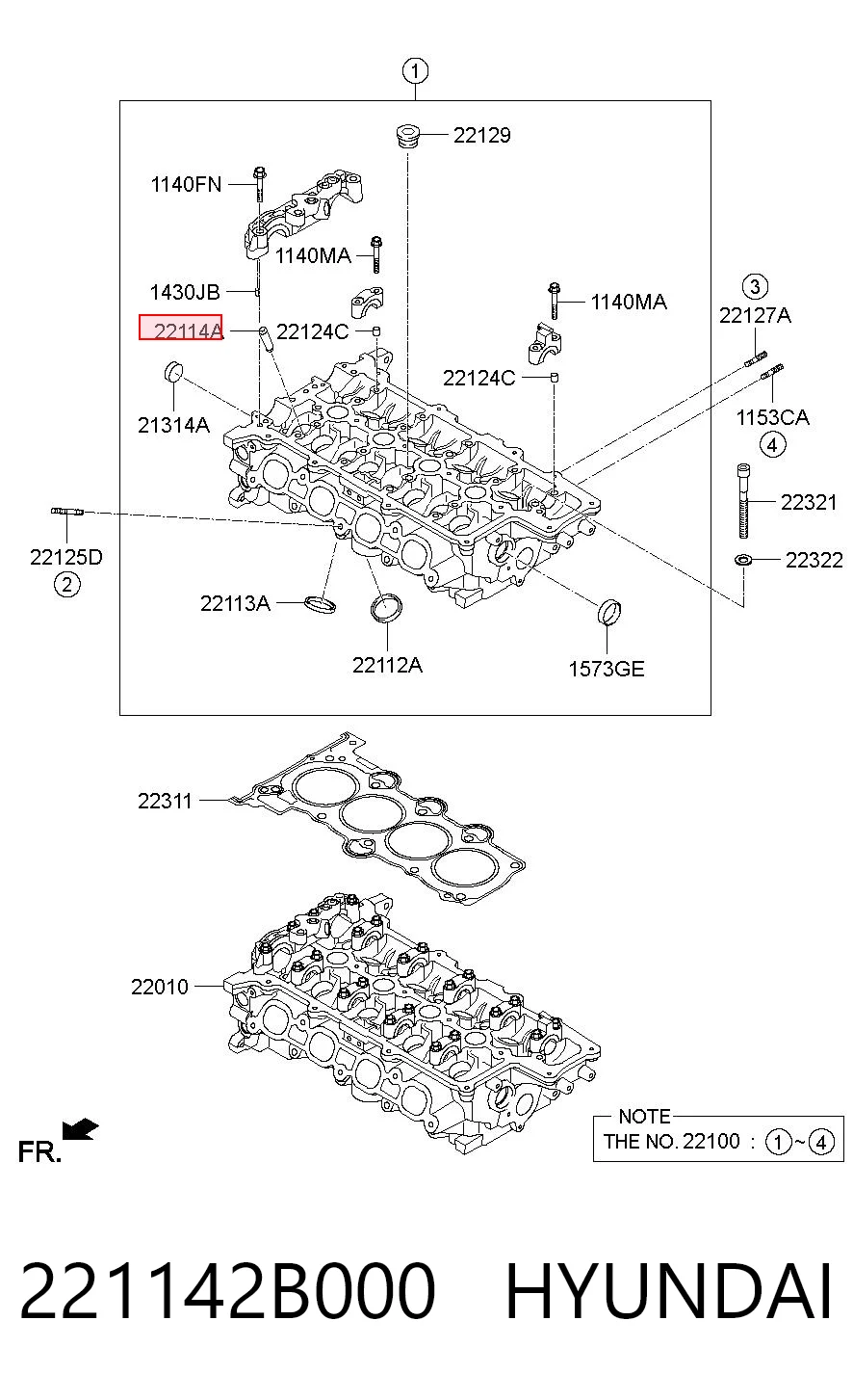 Guía de válvula para Hyundai Elantra MD