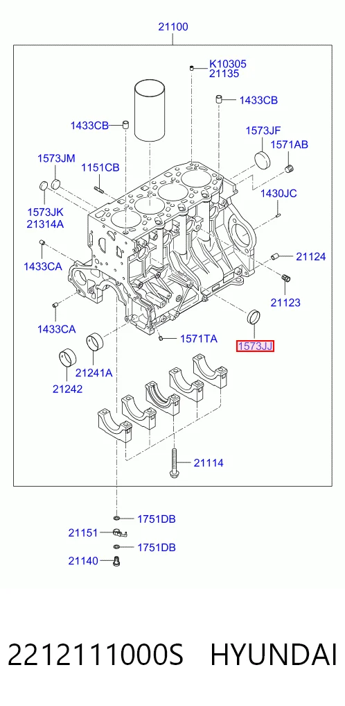 Tapa culata para Hyundai Sonata Y-3
