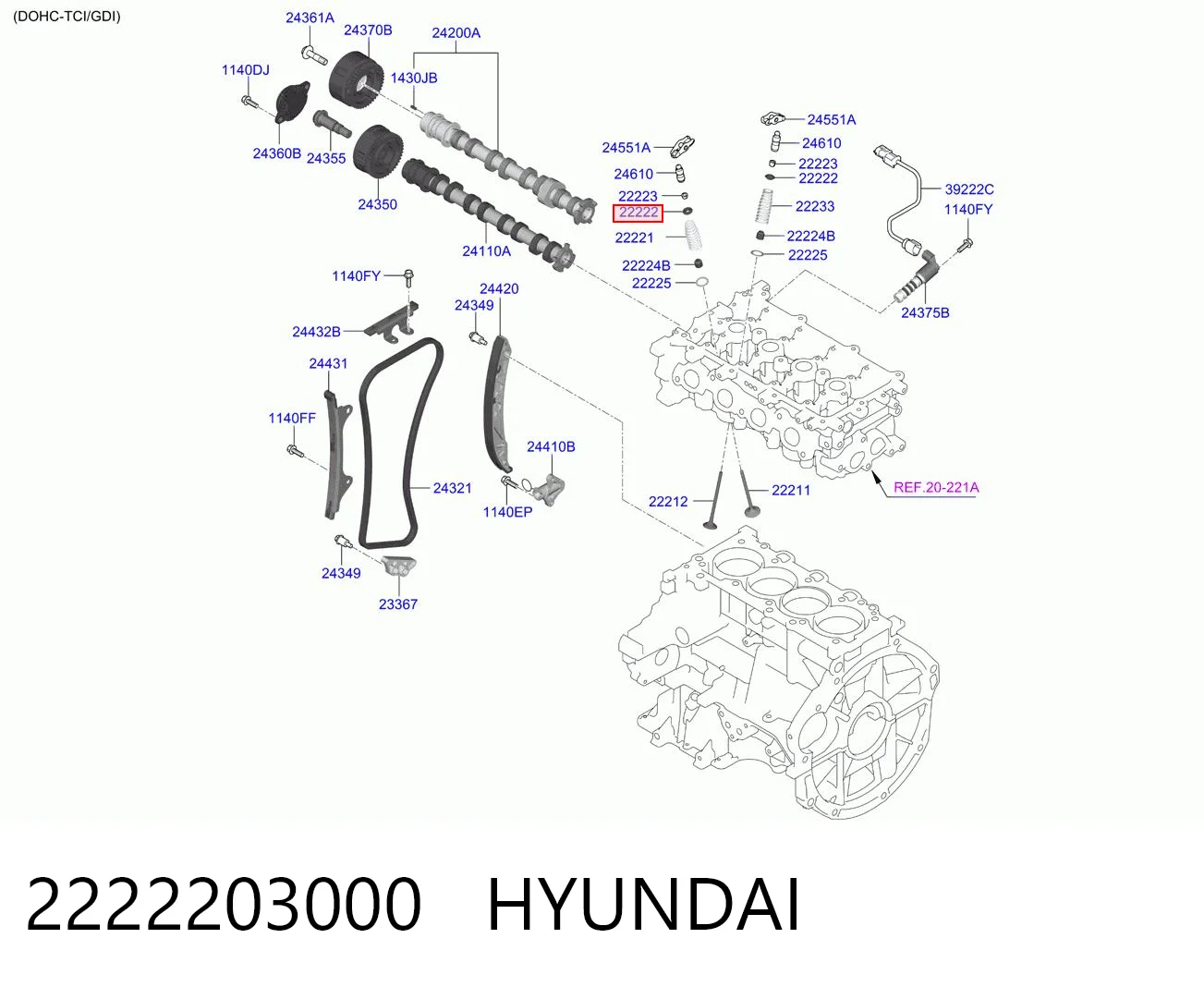 2222203000 Hyundai/Kia
