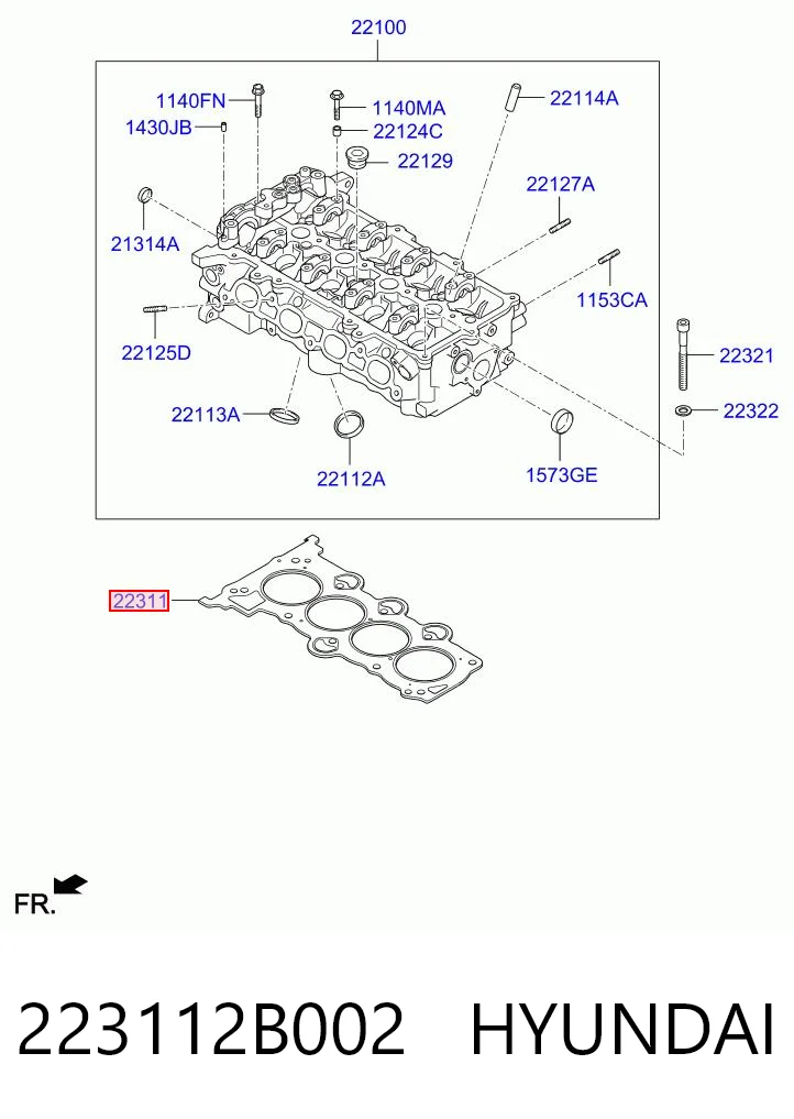 223112B002 Hyundai/Kia Empaquetadura de culata