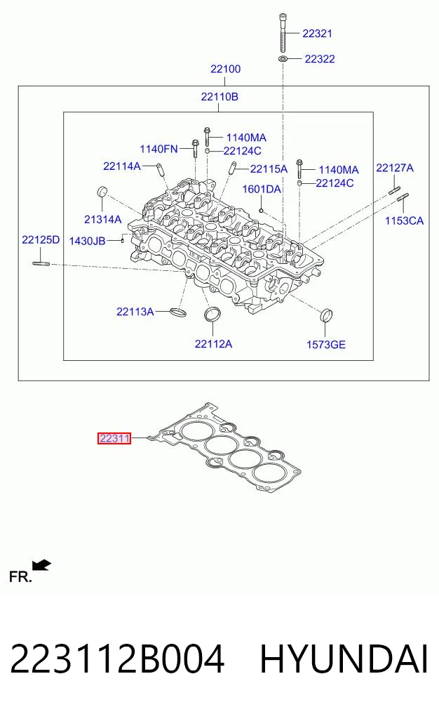 223112B004 Hyundai/Kia Empaquetadura de culata