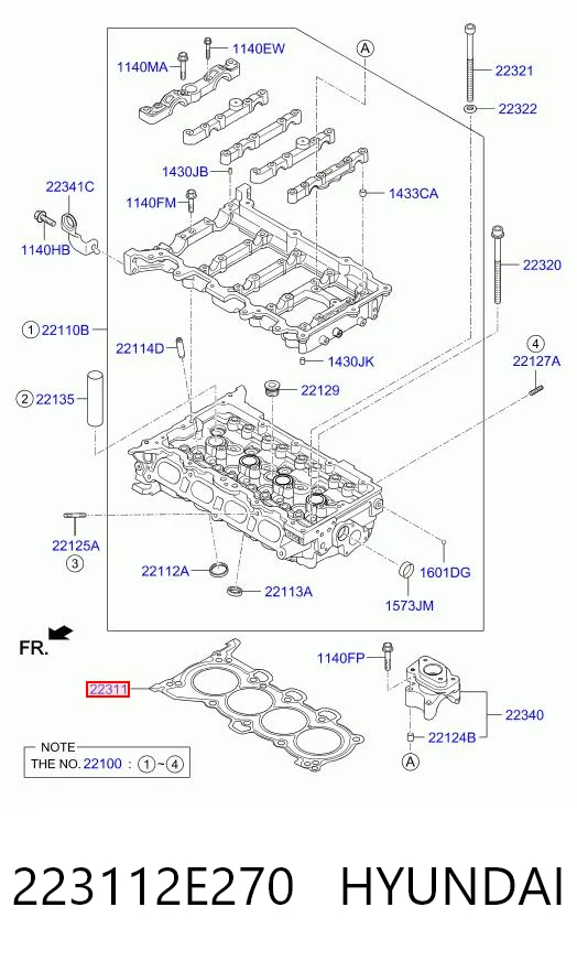 223112E270 Hyundai/Kia Empaquetadura de culata