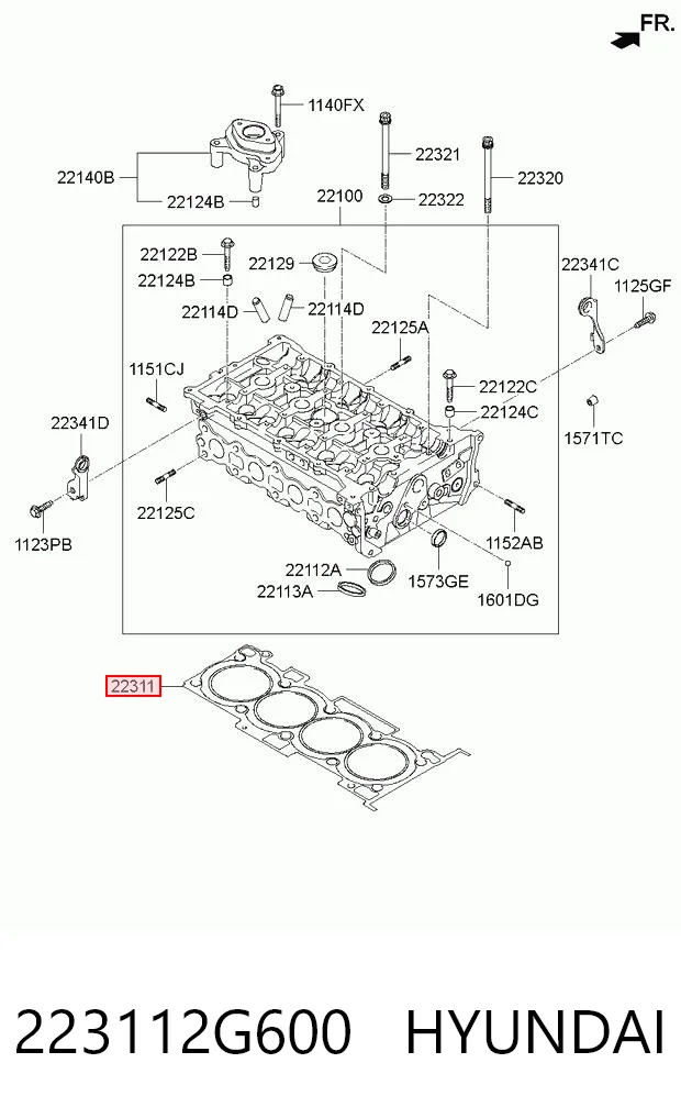 223112G600 Hyundai/Kia Empaquetadura de culata