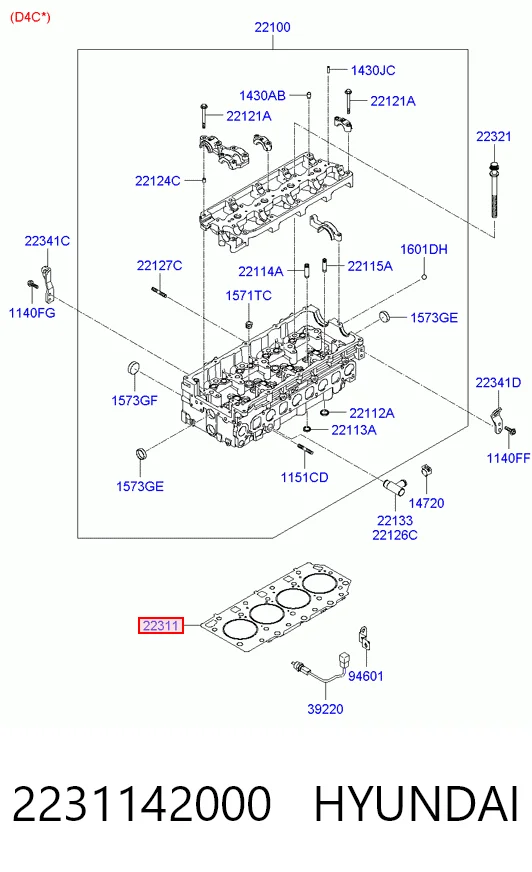 Junta de culata 2231142000 HYUNDAI