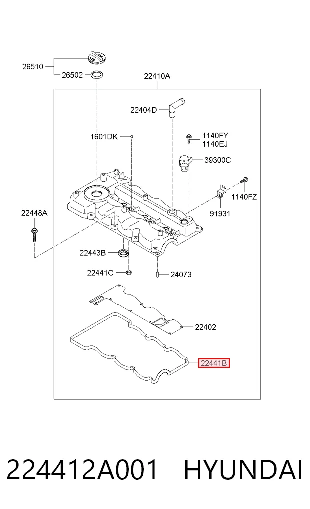 Junta de balancínes para KIA Rio III UB