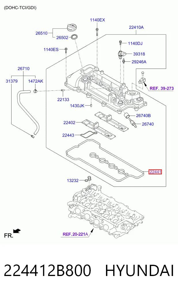 224412B800 Hyundai/Kia Junta de balancínes