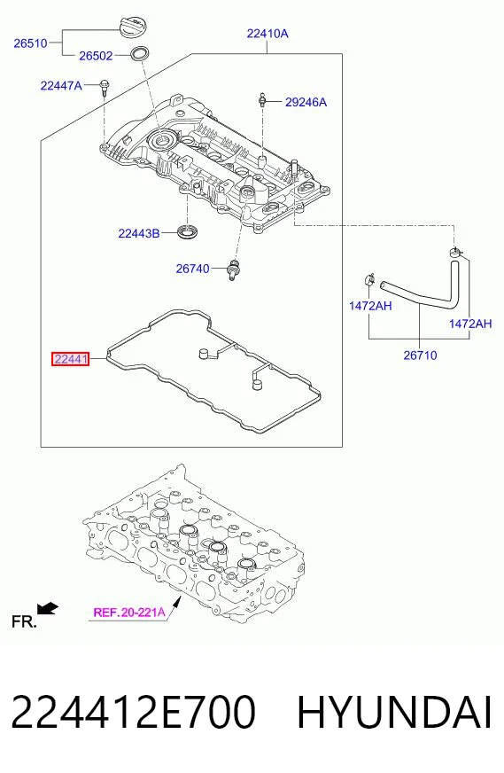 224412E700 Hyundai/Kia Junta de balancínes
