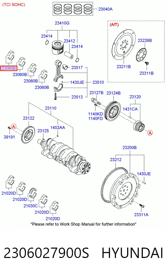 O60507000OEM Japan Cars Juego de cojinetes de biela, estándar (STD)