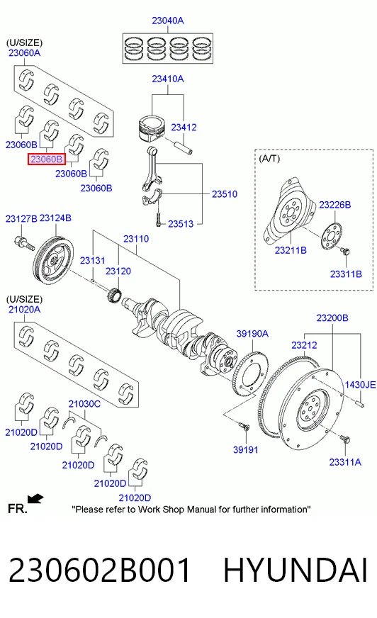 Comprar 230602B000 Chrysler Cojinetes de biela