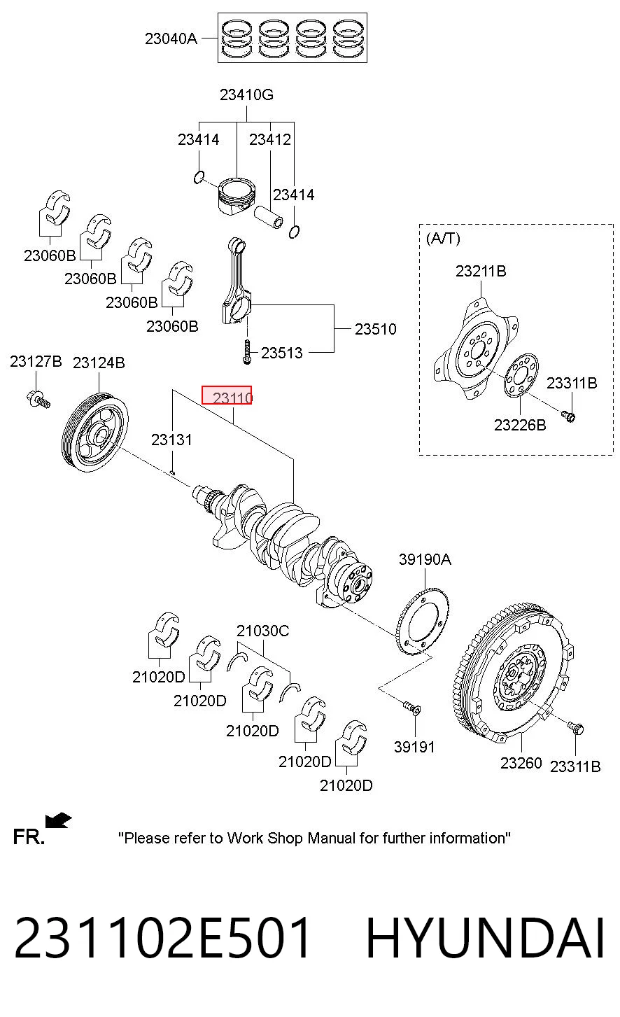 Cigüeñal para Hyundai Tucson III TL