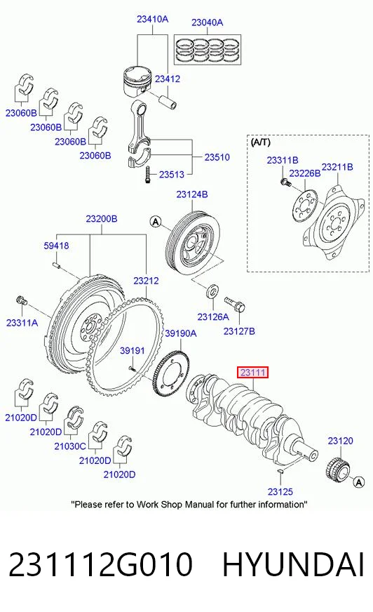 231112G010 Hyundai/Kia Cigüeñal