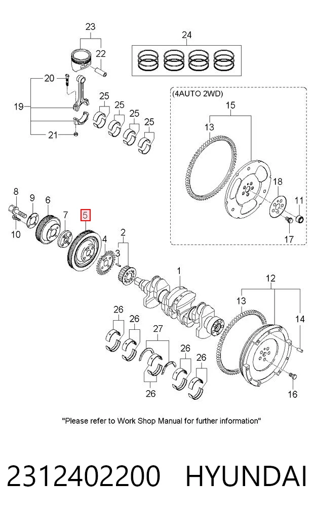 Comprar 05083440AA Chrysler La polea del cigüeñal
