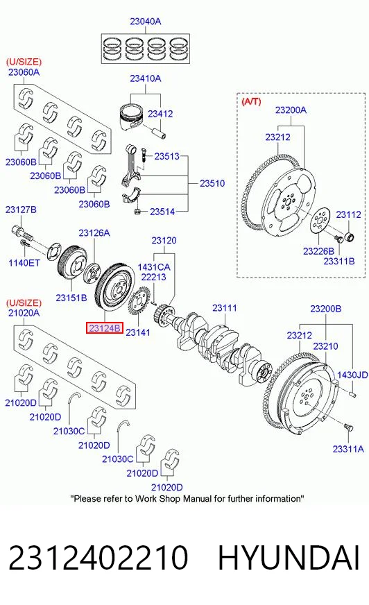 2312402210 Hyundai/Kia Dámper