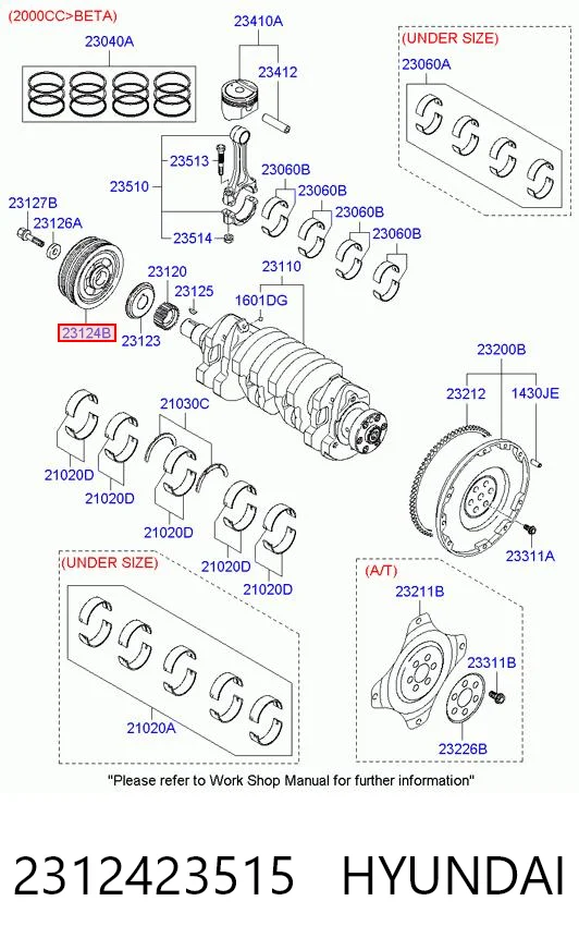 Polea dámper Hyundai Matrix  (FC)
