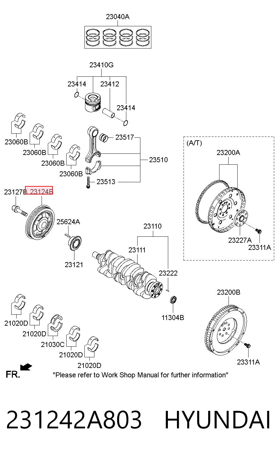 231242A803 Hyundai/Kia Dámper