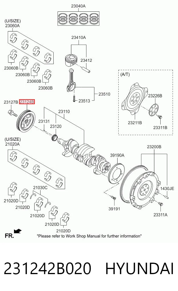 231242B020 Hyundai/Kia Dámper