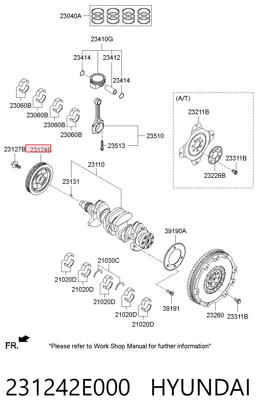 231242E000 Hyundai/Kia Dámper