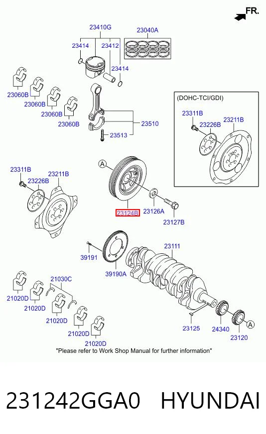 231242GGA0 Hyundai/Kia Dámper