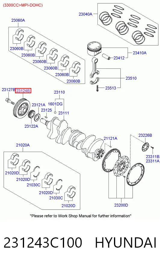 231243C100 Hyundai/Kia Dámper