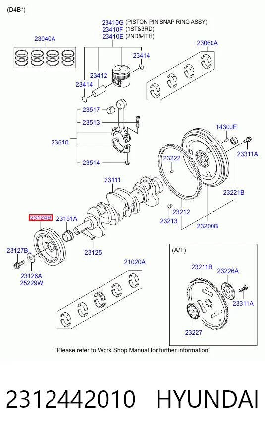 Polea dámper Hyundai Galloper  (JK)
