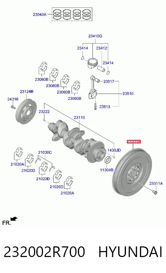 Volante de motor Hyundai Santa Fe IV (2018-2023)