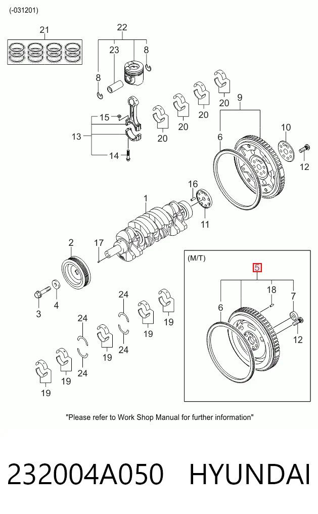 Volante motor 415032510 INA
