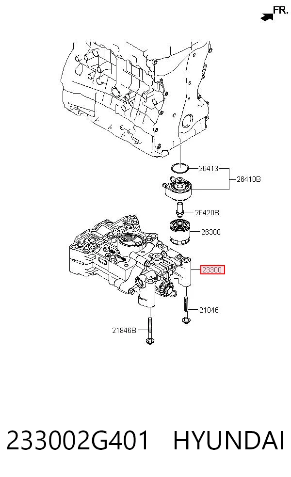 233002G401 Hyundai/Kia Carcasa del mecanismo equilibrador