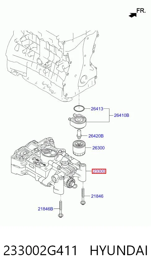 233002G411 Hyundai/Kia Eje de equilibrado