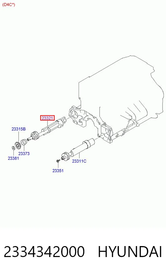 2334342000 Hyundai/Kia Eje de equilibrado