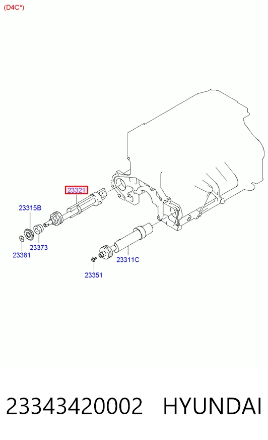 23343420002 Hyundai/Kia Eje de equilibrado