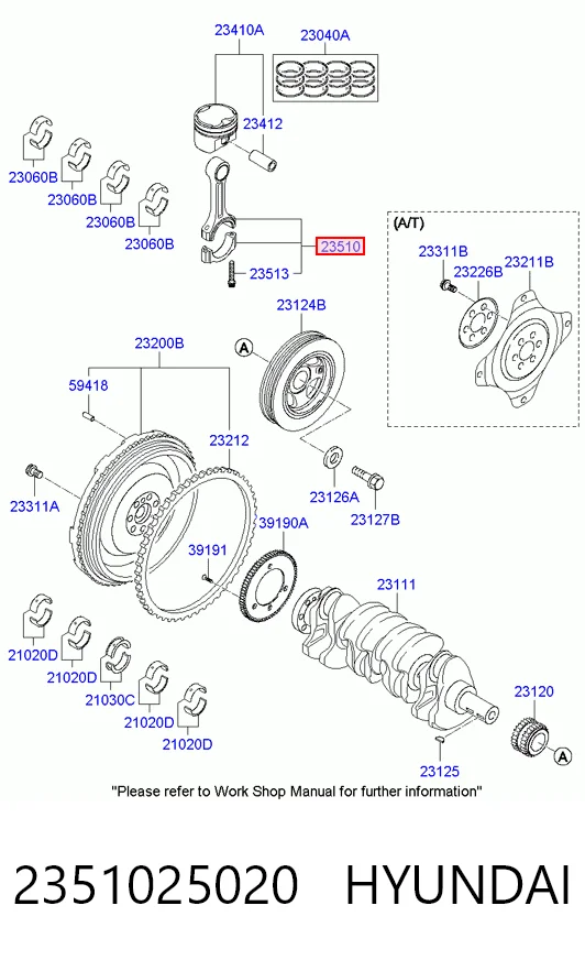 2351025020 Hyundai/Kia Biela