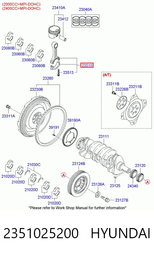 2351025200 Hyundai/Kia Biela