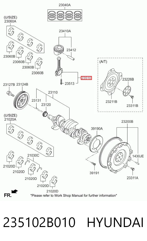 235102B010 Hyundai/Kia Biela